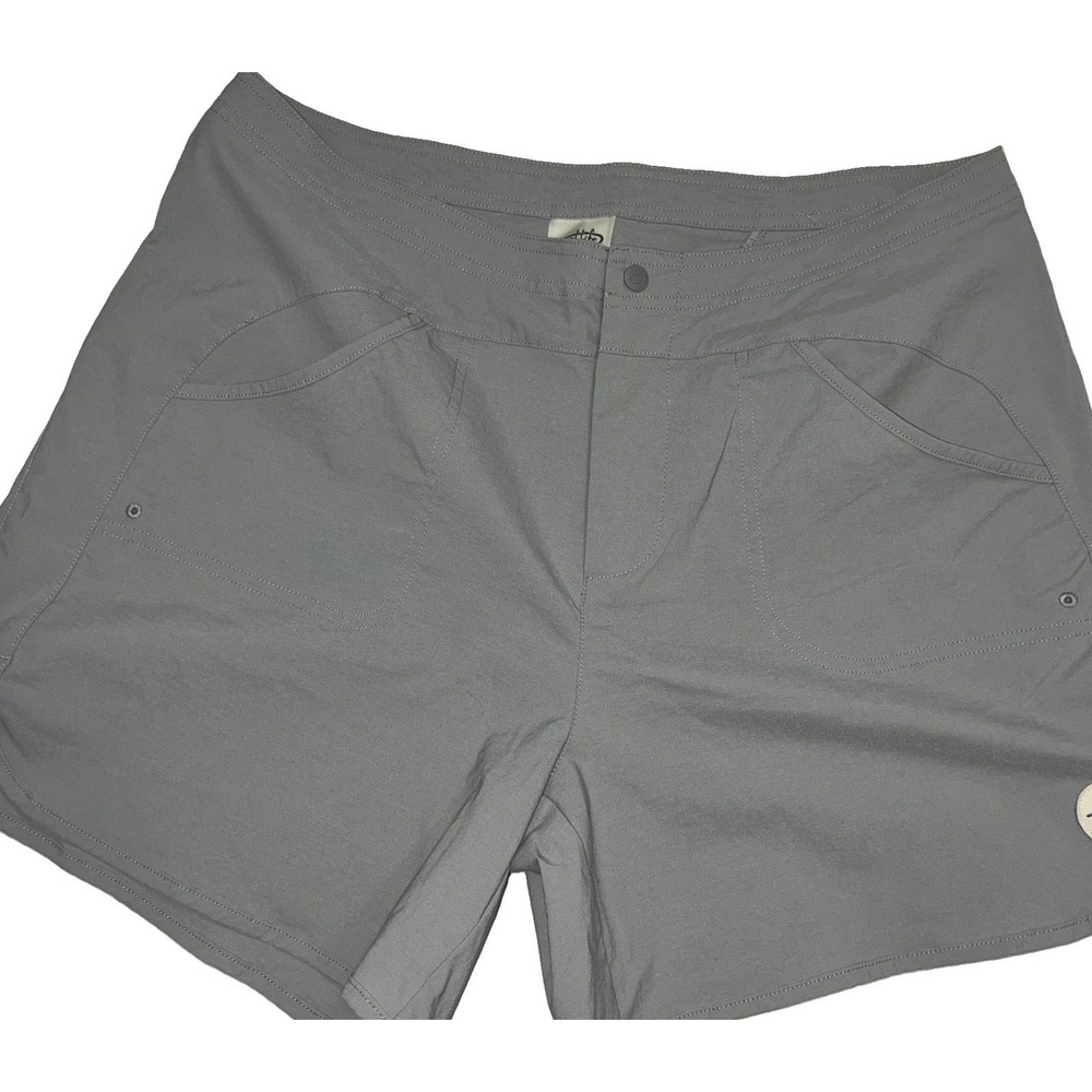 Reel Life Performance Shorts Womens XL Gray Swim Hiking Outdoor Stretch Active